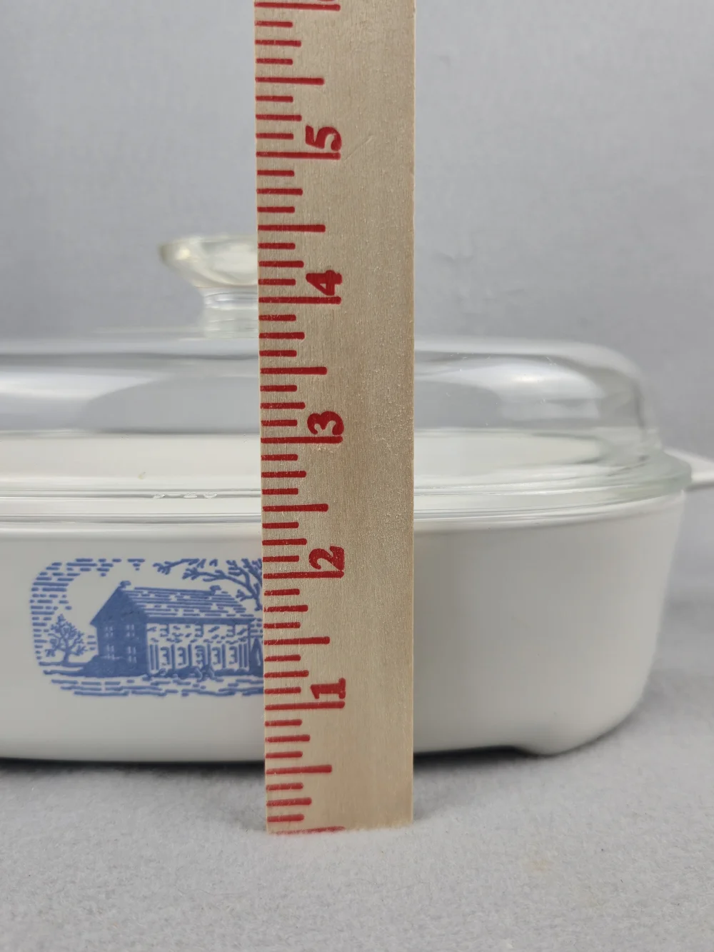 Vintage Corning Ware Microwave Browning Skillet MW-A-10 Blue Cabin Pyrex Lid